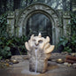Cernunnos Rückfluss Räucherkegelhalter Keramik | Rauchwasserfall Gehörnter Gott | Keltischer Waldgott Altar Deko Ritual 950g RÄH075