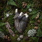 Anatomisches Herz aus Ton & Holz, Herzskulptur Unikat, Spirituelle Kunst, Symbol für Lebenskraft und Heilung, Handgeformte Herzfigur SKU024