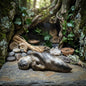 Liegende Ur-Venus mit Pilz – Symbol der Fruchtbarkeit - eigene Interpretation der Venus von Willendorf - Art.: SKU158