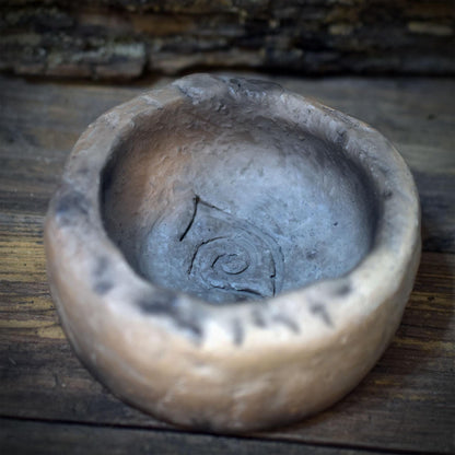 Räucherschale Allsehendes Auge Keramik | Archaisches Räuchergefäß klein mit Drittes Auge Symbol | Altar Schale für Rituale 425g RÄG098