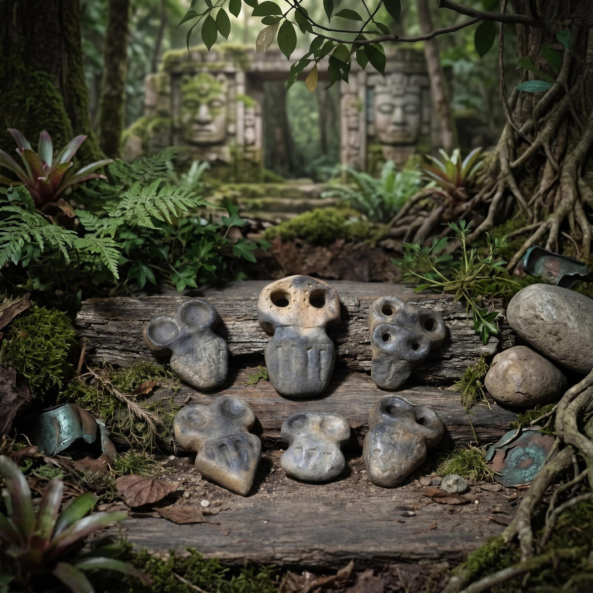 Taschenwächter – archaischer Begleiter | Eye Idol inspiriertes Keramikobjekt | Taschenbegleiter für Schutz & Achtsamkeit TWE001