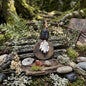 Spezialkollektion - Schamanisches Amulett mit Wirbelknochen, Bodhiperlen & Holz – Dein natürlicher Kraftanhänger - Art.Nr.: AMU025