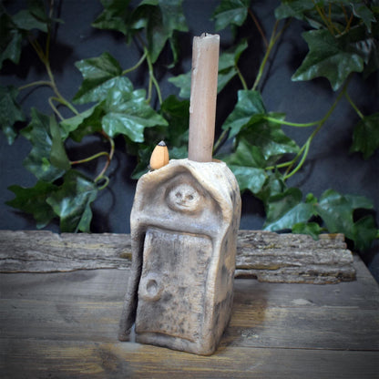 Rückfluss Räucherkegelhalter Holdas Tor | Kerzenhalter Keramik mit Rauchwasserfall | Schwellen Ritual Deko Altar Frau Holle 1,3kg RÄH080