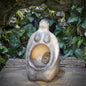 Erdmutter Skulptur Keramik, Göttin Gabenschale Limonit, Hexenschüssel Altar Figur, Rauchbrand 3,25kg, 22x14cm SKU313