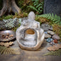 Frau Holle Holda Skulptur Keramik | Göttin mit Tor zur Unterwelt Altar Figur | Schamanische Rauhnächte Deko Portal 16cm 1,85kg SKU323