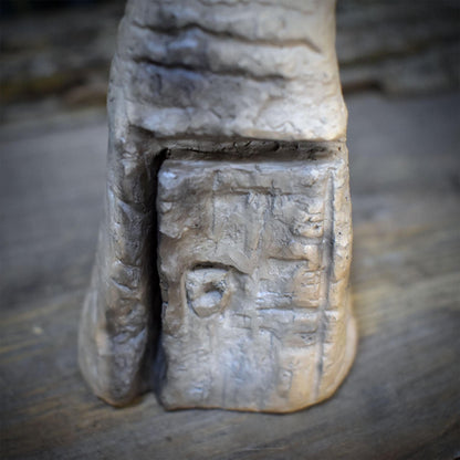 Rückfluss Räucherkegelhalter Turm Keramik | Schwellentür Rauchwasserfall Portal | Spirituelle Altar Deko Ritual Handgemacht 9cm 270g RÄH083