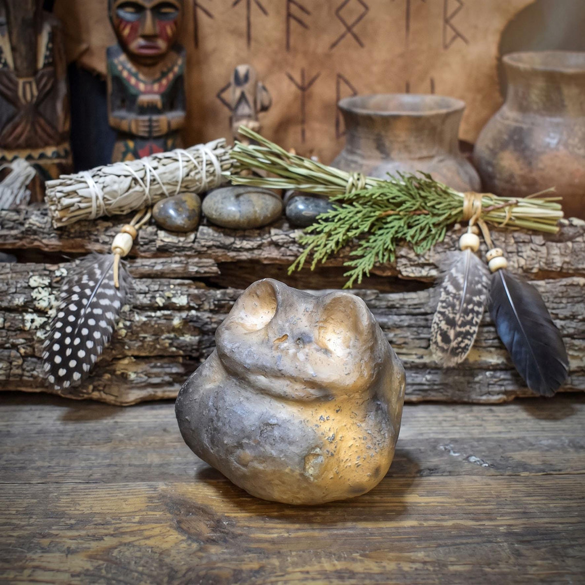 verschiedene Krafttier Handrasseln Keramik Schamanische Ritualrassel Tiergeist Altar Meditation Klangobjekt KRA001