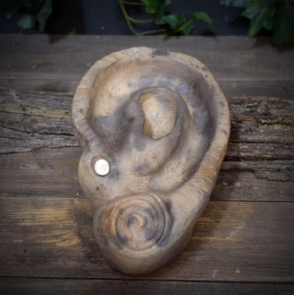 Tonschale Innenklang Ohr Keramik Altar Schale Spirale Shiva Auge Ritual Objekt Rauhnächte Achtsamkeit Meditation Skulptur Unikat GEF024