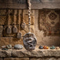 Wanddeko Krafttier Schlange Rune Berkana Keramik Wandbehang Ton Amulett Heilung Erneuerung Altar Deko Ritual Unikat HEX045