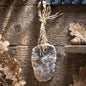 Krafttier Hirsch Wanddeko Rune Jera Keramik Wandbehang Altar Deko Naturspiritualität Schutzamulett HEX052
