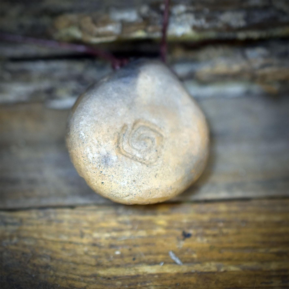 Ammonit Amulett Keramik Kette Fossil Talisman Echter Ammonit Glücksbringer Archaischer Halsschmuck AMU104
