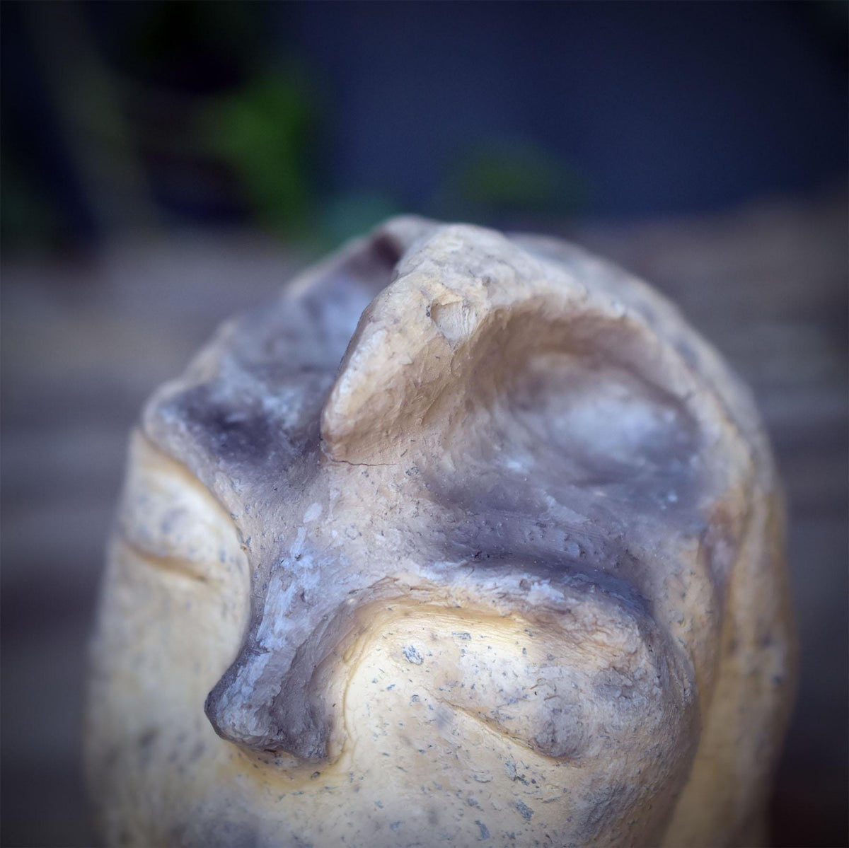 Schamanin Skulptur Büste Adler Krafttier Keramik Ton Figur Altar Deko Spirituelle Kunst Unikat SKU324