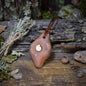Fossil Amulett Keramik Kette Schnecke Talisman Glücksbringer Lederband Schamanischer Schmuck Schutzstein AMU105