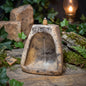 Backflow Räucherkegelhalter Ammonit Keramik Rauchwasserfall Räuchergefäß Grotte Altar Wanddeko RÄH86
