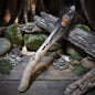 Ritualstab Drittes Auge Schamane Astholz Keramik Stab Wolle Altar Zeremonie Naturspiritualität RST053