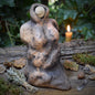 Archaische Skulptur Keramik Fossil Rauchbrand Figur Altar Naturspiritualität Kunst Unikat Erdkunst SKU328