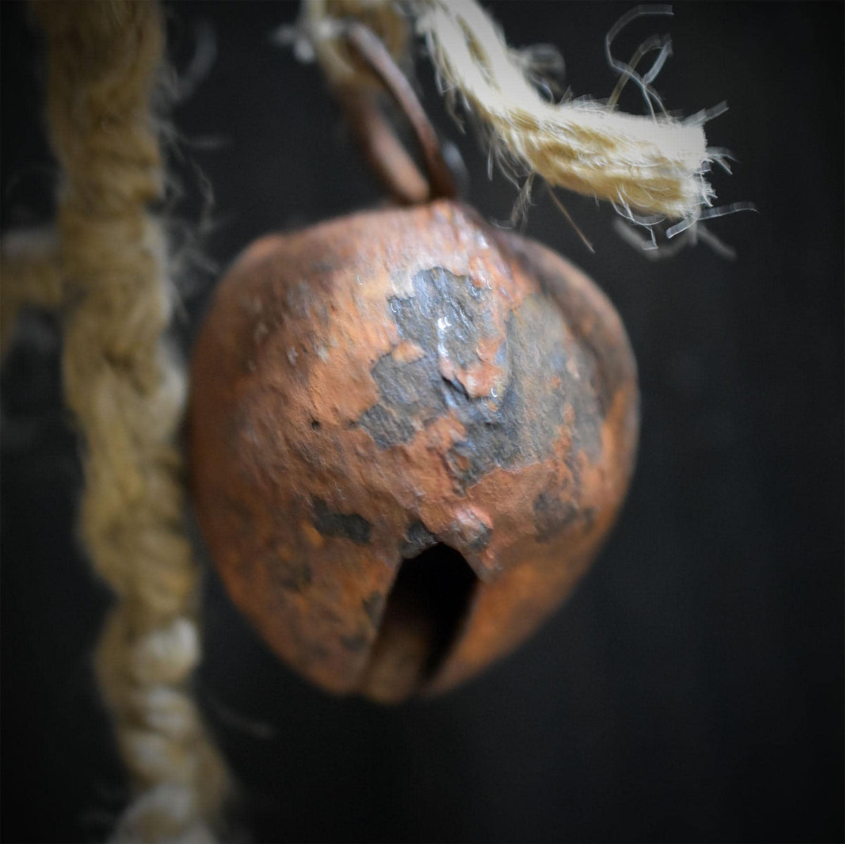 Mond Erde Wasser Wanddeko aus Keramik, Wandbehang mit Ammonit, Koralle und Glocke, Elemente Talisman Unikat HEX064