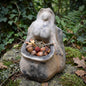 Ceridwen Skulptur aus Keramik, Kessel Altarfigur mit Gabenschale für Rituale, keltische Hüterin der Wandlung, Unikat SKU337