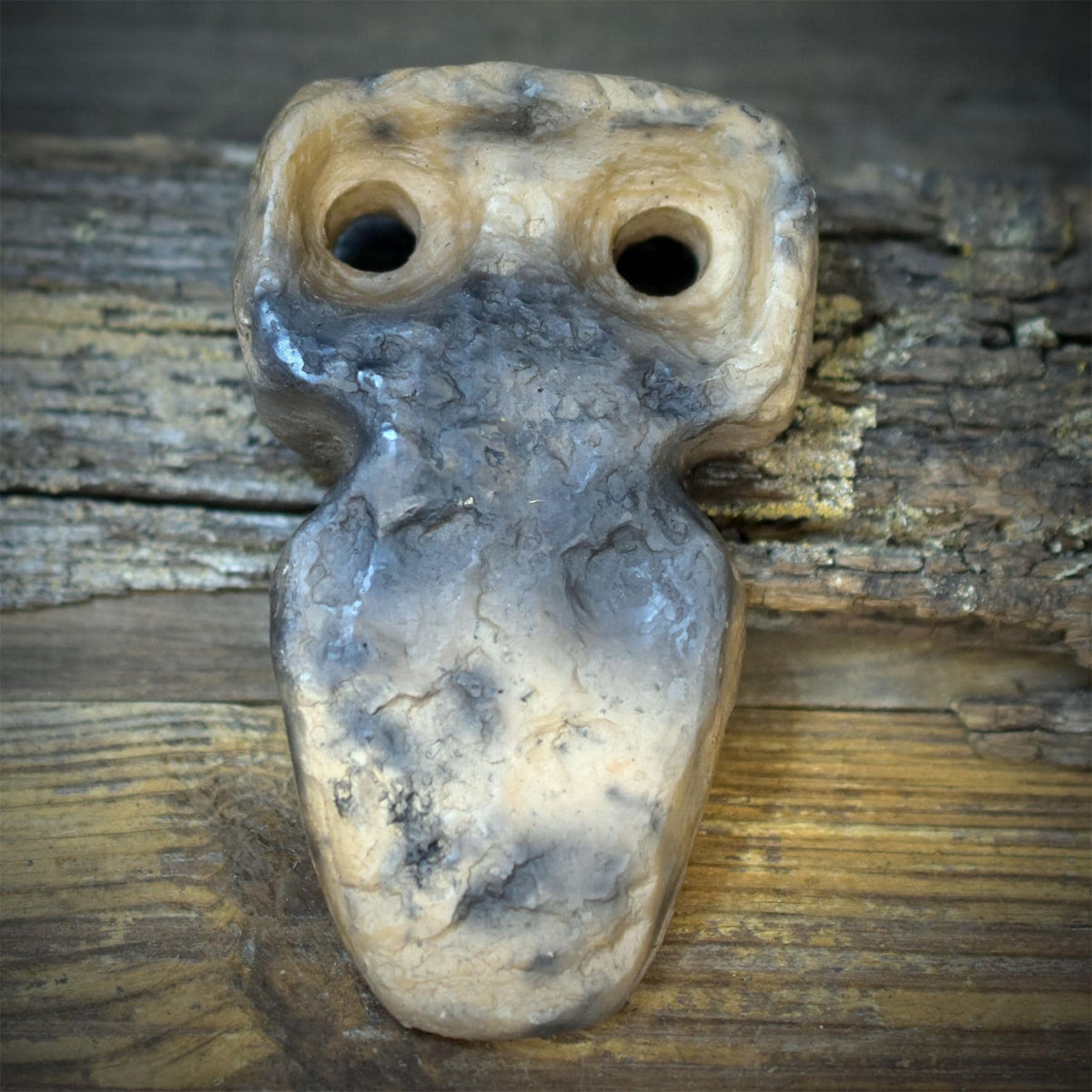Taschenwächter – archaischer Begleiter | Eye Idol inspiriertes Keramikobjekt | Taschenbegleiter für Schutz & Achtsamkeit TWE001