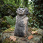 Cernunnos Skulptur aus Keramik, Waldgott Stele als Altarfigur, gehörnter Wächter für Rituale & Erdung, Unikat SKU336