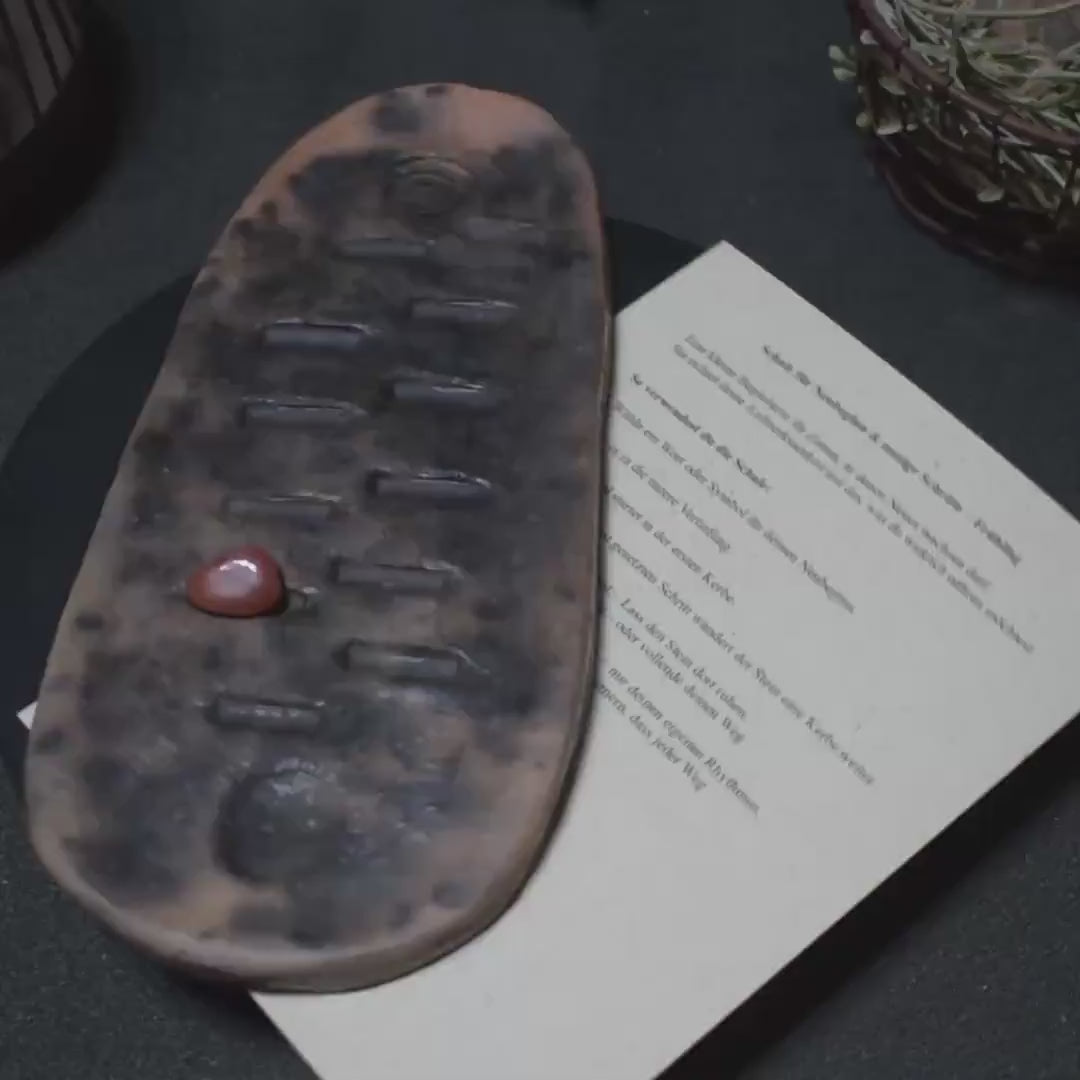 Archaische Rauchbrand-Schale zur bewussten Wegbegleitung – für Neubeginn, Klarheit & inneres Wachstum - GEF008