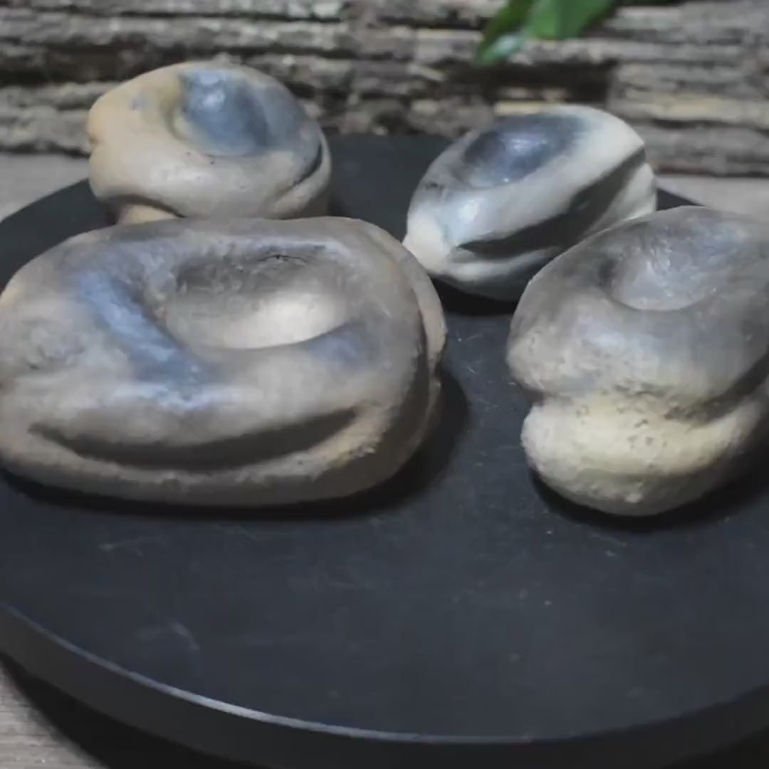 Vagus Stein aus Rauchbrandton – archaischer Geburtsstein für Atem, Selbstregulation & Erdung- VSG001