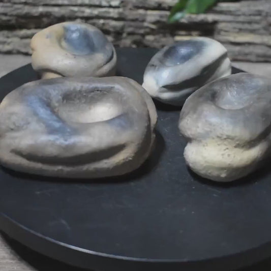 Vagus Stein aus Rauchbrandton – archaischer Geburtsstein für Atem, Selbstregulation & Erdung- VSG001