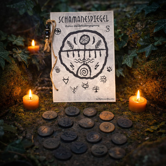 Smokeburn Runes – Handcrafted Oracle Set – Self-Encounter – | Guidebook in German, English or French – Item No.: SSP003